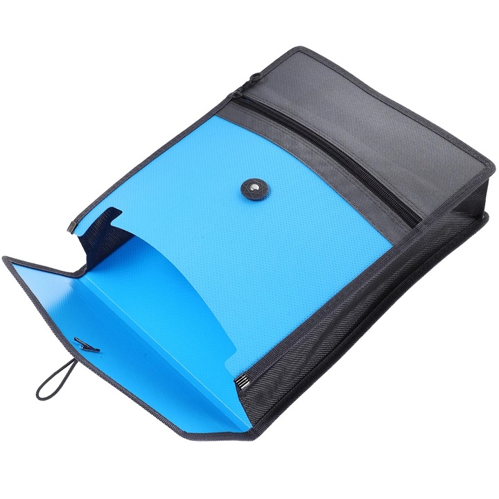 Geanta organizator documente YANYXR, panza, capacitate mare, albastru, 32x26x8cm