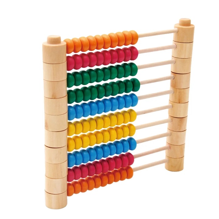 Abac lemn YANYXR colorat 22.5x22x3cm educational detasabil
