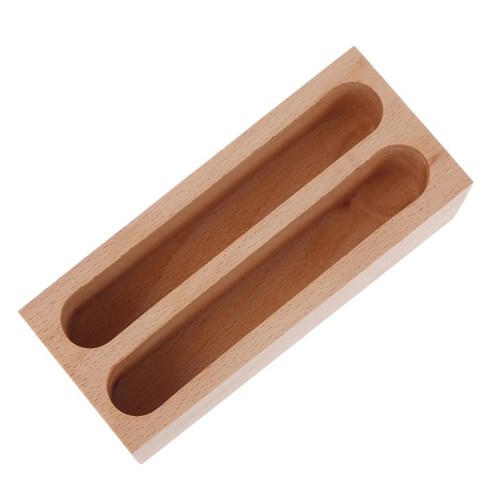 YANYXR bükkfa dokumentumtartó 11x6x4.5cm 2 rekeszes