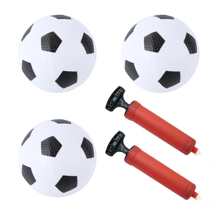 Minge fotbal copii YANYXR mini PVC alb rosu 12x12cm set
