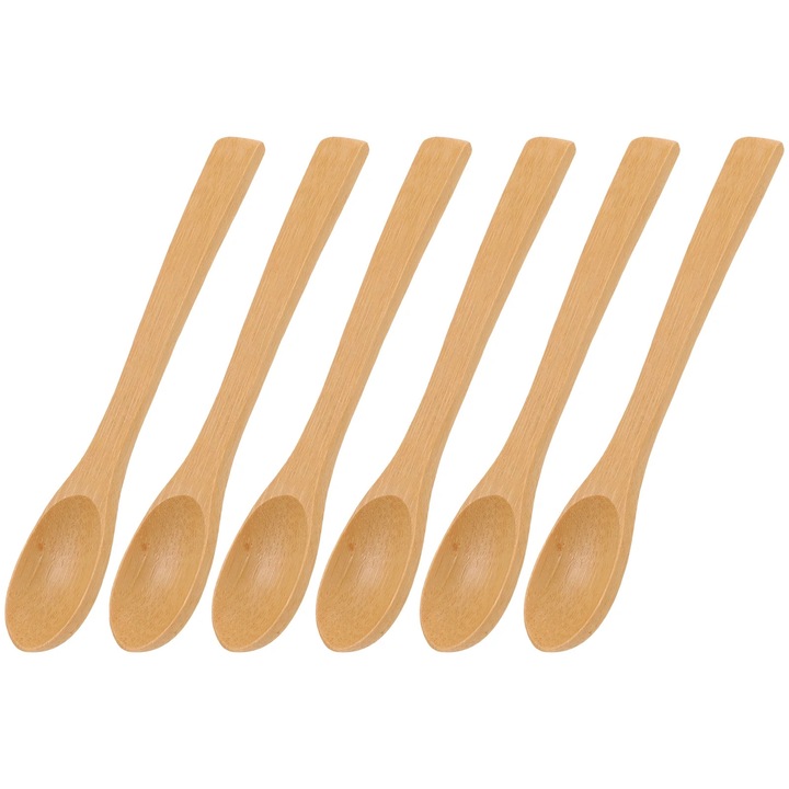 Set 6 linguri bambus YANYXR, lungime 13x2.2x1 cm, maro natural