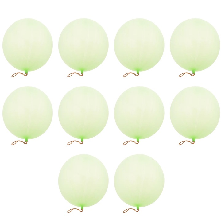 YANYXR 10 db zöld latex ütőballon készlet 22x8x0.1cm