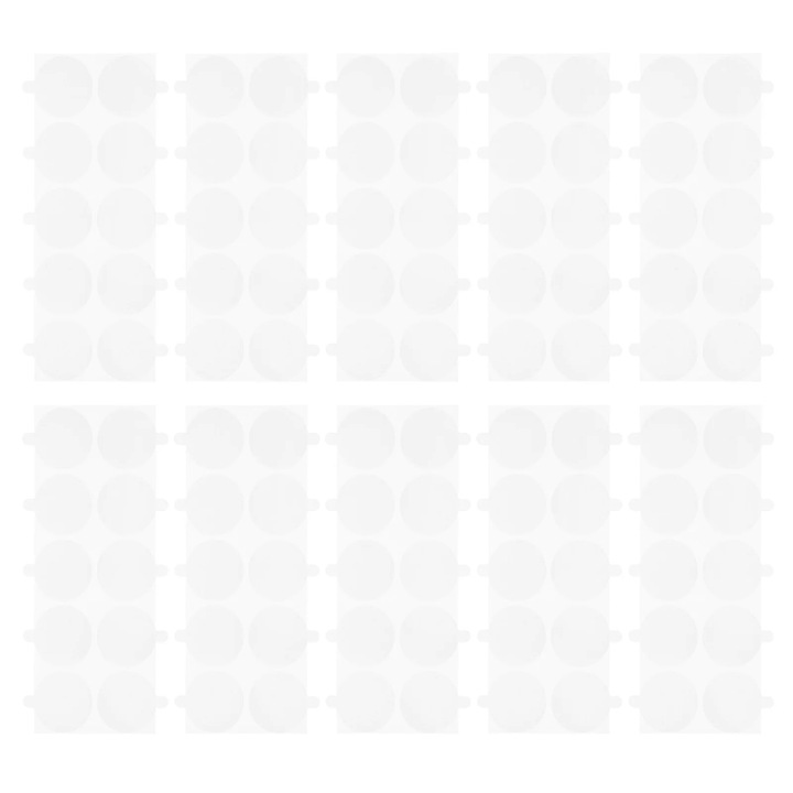 Комплект от 100 двойнозалепващи стикера, бели, 2.5x2.5x0.1см