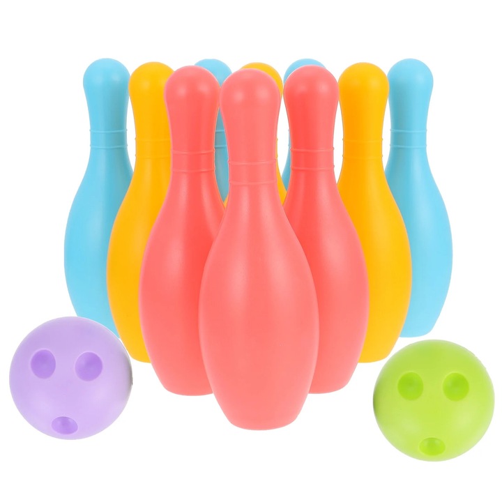 YANYXR műanyag bowling szett gyerekeknek, többszínű, 16x5x5cm