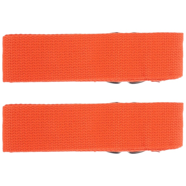 Banda de stretching YANYXR, bumbac, portocaliu, 183x3.8x0.5cm, set 2 bucati
