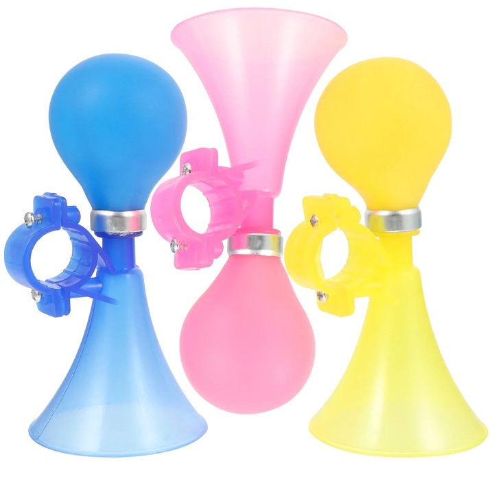 Sonerie bicicleta set 3 piese YANYXR plastic multicolor 7x7x15cm