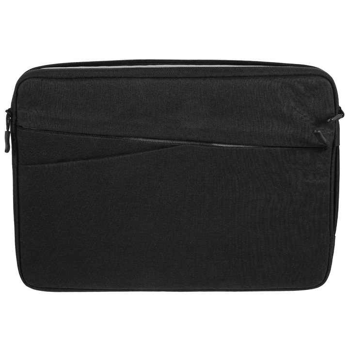 YANYXR laptop táska, poliészter, fekete, 40x28x2.5cm, fogantyúval és több zsebbel