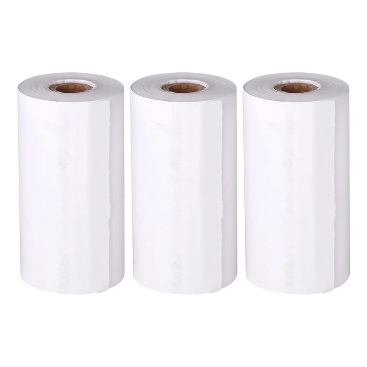 Hartie termica YANYXR 5.7x3x3cm alb set 3 role