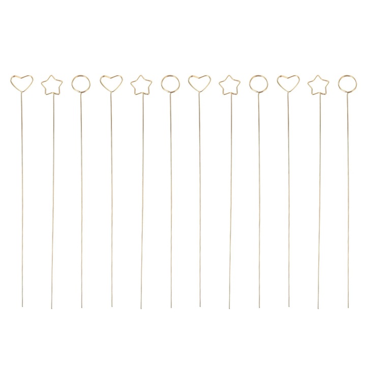 Set 30 suporturi metalice YANYXR forme diverse aurii 35x3x3cm