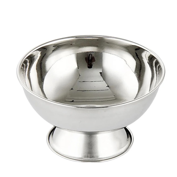 Bol pentru sapun de ras YANYXR, inox, capacitate mare, argintiu, 11x11x6.3cm