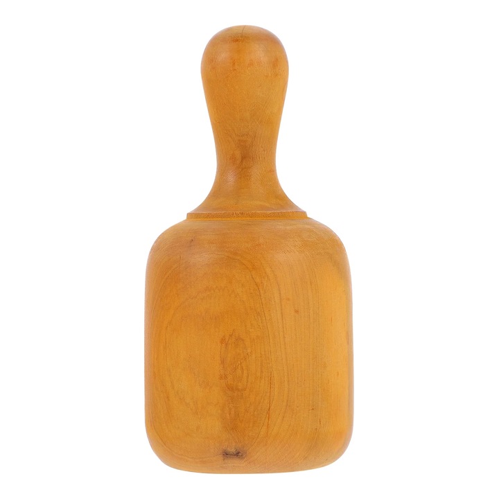 Vákuumkupa testmasszázshoz, fa, sima, 13.5x6x6cm, bőrszínű
