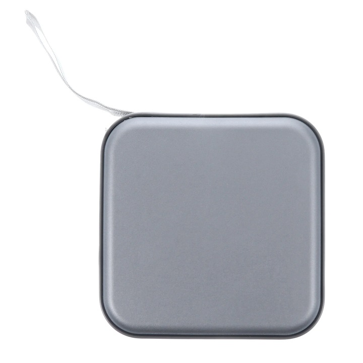 YANYXR BCS3244577 CD/DVD tok, 40 lemez kapacitás, műanyag és nem szőtt anyag, szürke, 15.5 x 15.5 x 4.5 cm