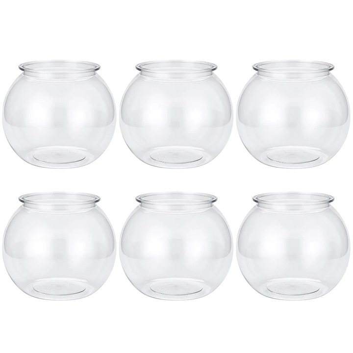 Boluri pentru pesti YANYXR set 6 bucati transparent 12.5x12.5x10cm