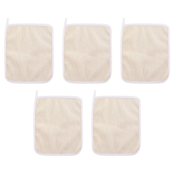 YANYXR többszínű 5 darabos hámlasztó törölköző szett 26x23x0.1cm nylon