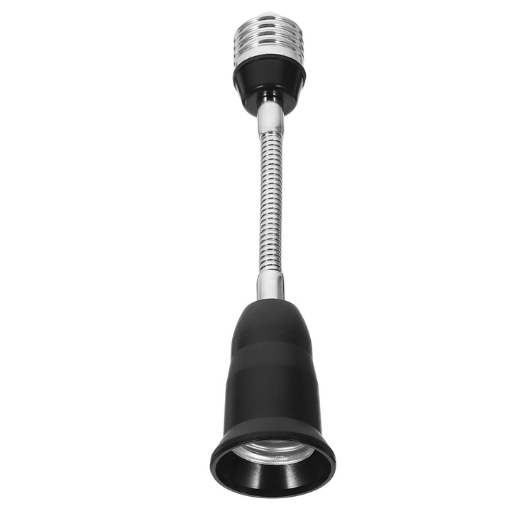 Prelungitor soclu bec E27 YANYXR 19x4x4cm rotativ negru