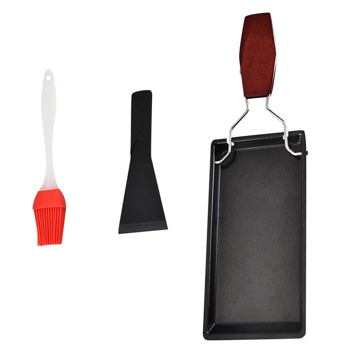 Tava mini copt set 3 piese YANYXR metal PVC negru 20x15x3cm