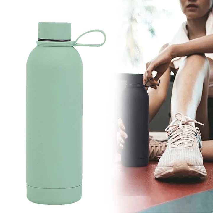 YANYXR 24oz Duplafalú Rozsdamentes Acél Szigetelt Vizespalack, Fekete