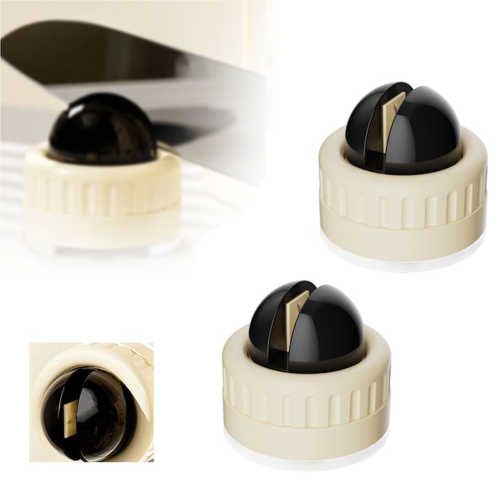 Ascutitoare cu ventuza YANYXR, compacta, negru-alb, 7x5cm