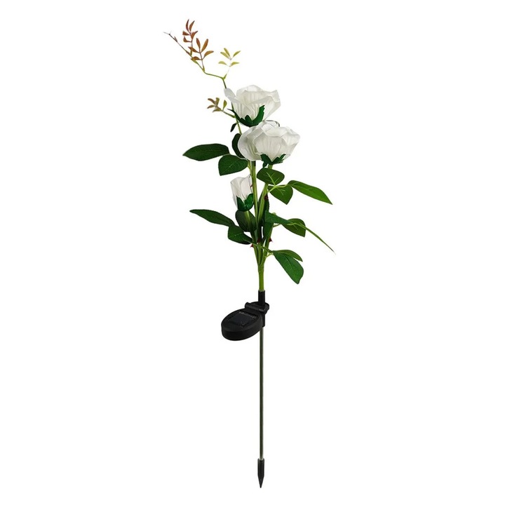 Lampa solara gradina trandafir YANYXR alb 42x10x10cm impermeabila