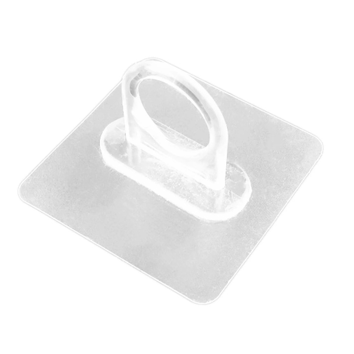 Set 10 carlige adezive pentru draperii YANYXR, plastic, alb, 20x16x5cm