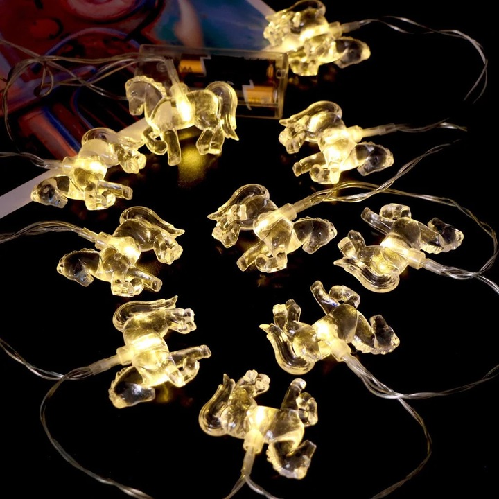 Светеща инсталация YANYXR 10 LED-а топло бяло 1.65м прозрачна