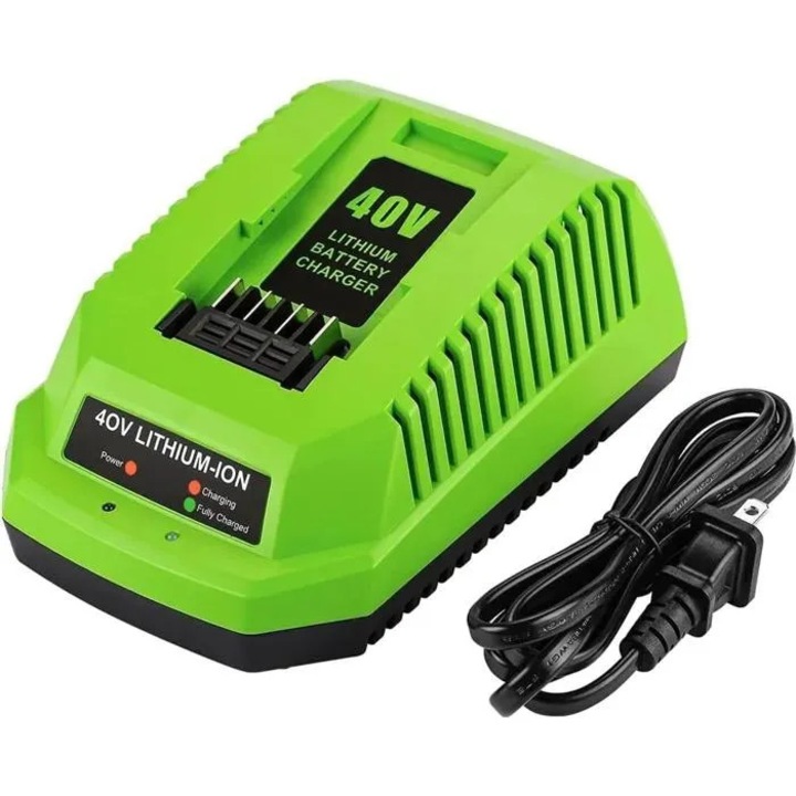 Incarcator baterie 40V pentru scule electrice, negru
