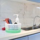 Dispenser sapun si suport burete YANYXR multifunctional roz 20x18x16cm