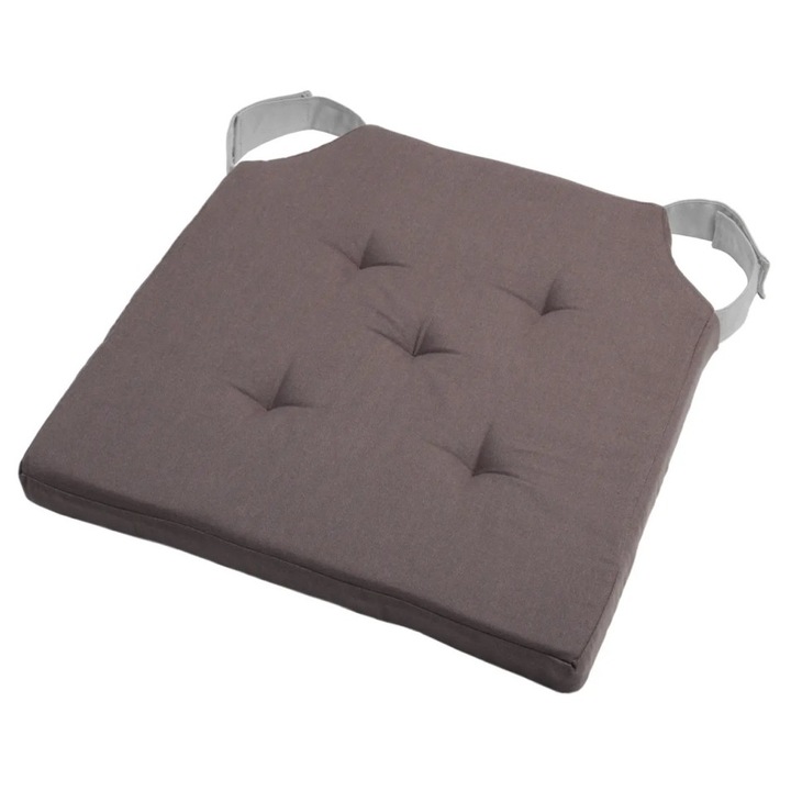 Perna De Scaun Velcro Duo38x38cm, MoftX, Culoare Gri/Perla, 100% Bumbac