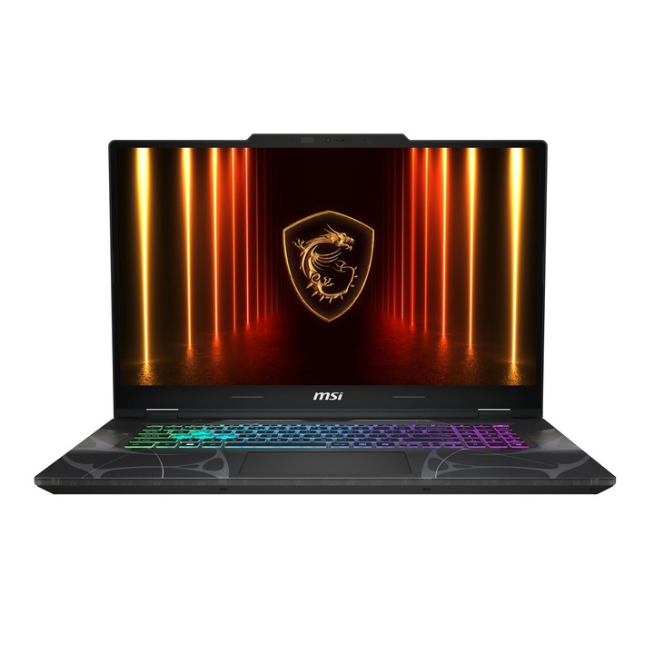 Laptop MSI Cyborg 17, 17.3" Full HD, Intel® Core™ i7 13620H akár 4.9 GHz, 16 GB RAM DDR5 5200, 512 GB SSD, NVIDIA® GeForce® RTX 5060 8 GB, Free Dos, Áttetsző Fekete 512 GB