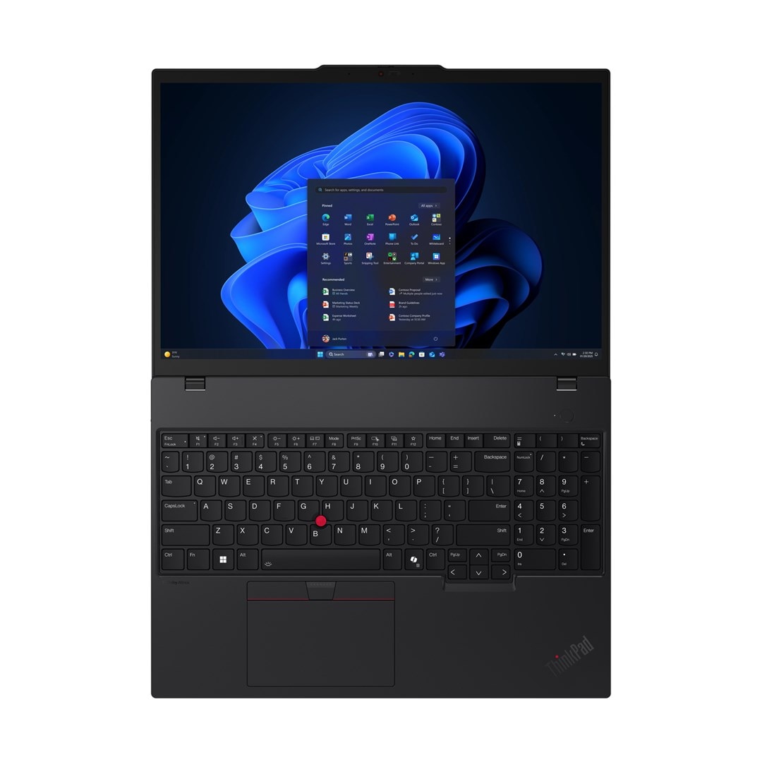 Laptop Lenovo ThinkPad T16 G4, 16" WUXGA, Intel® Core™ Ultra 5 225U pana la 4.8 GHz, 16 GB RAM DDR5 5600, 512 GB SSD, Intel® Graphics, Windows 11 Pro, Black 512 GB