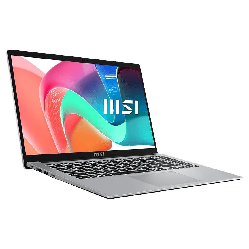 Laptop MSI Modern 15, 15.6" Full HD, Intel® Core™ i5 1334U pana la 4.6 GHz, 8 GB RAM DDR4 3200, 512 GB SSD, Intel Iris Xᵉ Graphics, Free Dos, Platinum Gray 512 GB