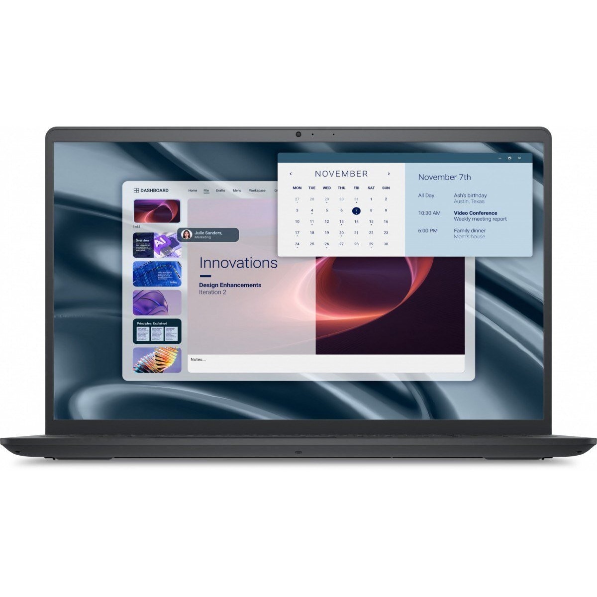 Laptop DELL Pro 15 Essential, 15.6" Full HD, Intel® Core™ 3 100U pana la 4.7 GHz, 8 GB RAM DDR5 4400 MT/s, 512 GB SSD, Intel® Graphics, Windows 11 Pro, Black 512 GB