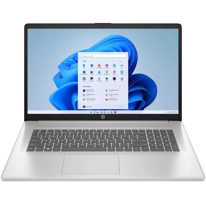 Laptop HP 17, 17.3" Full HD, AMD Ryzen™ 5 7430U pana la 4.3 GHz, 16 GB RAM DDR4, 512 GB SSD, AMD Radeon Vega, Windows 11 Home, Natural Silver 512 GB