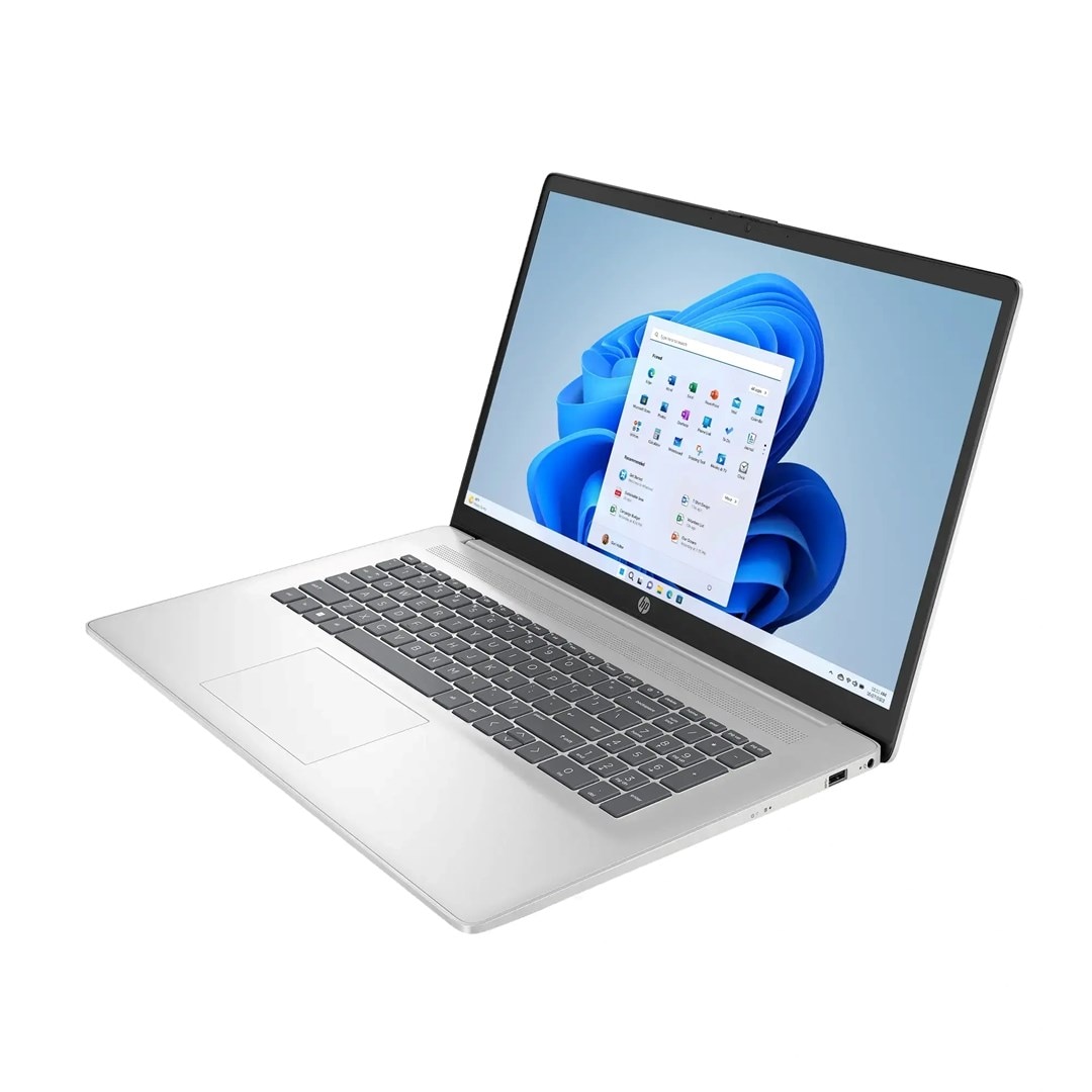 Laptop HP 17, 17.3" Full HD, AMD Ryzen™ 5 7430U pana la 4.3 GHz, 16 GB RAM DDR4, 512 GB SSD, AMD Radeon Vega, Windows 11 Home, Natural Silver 512 GB