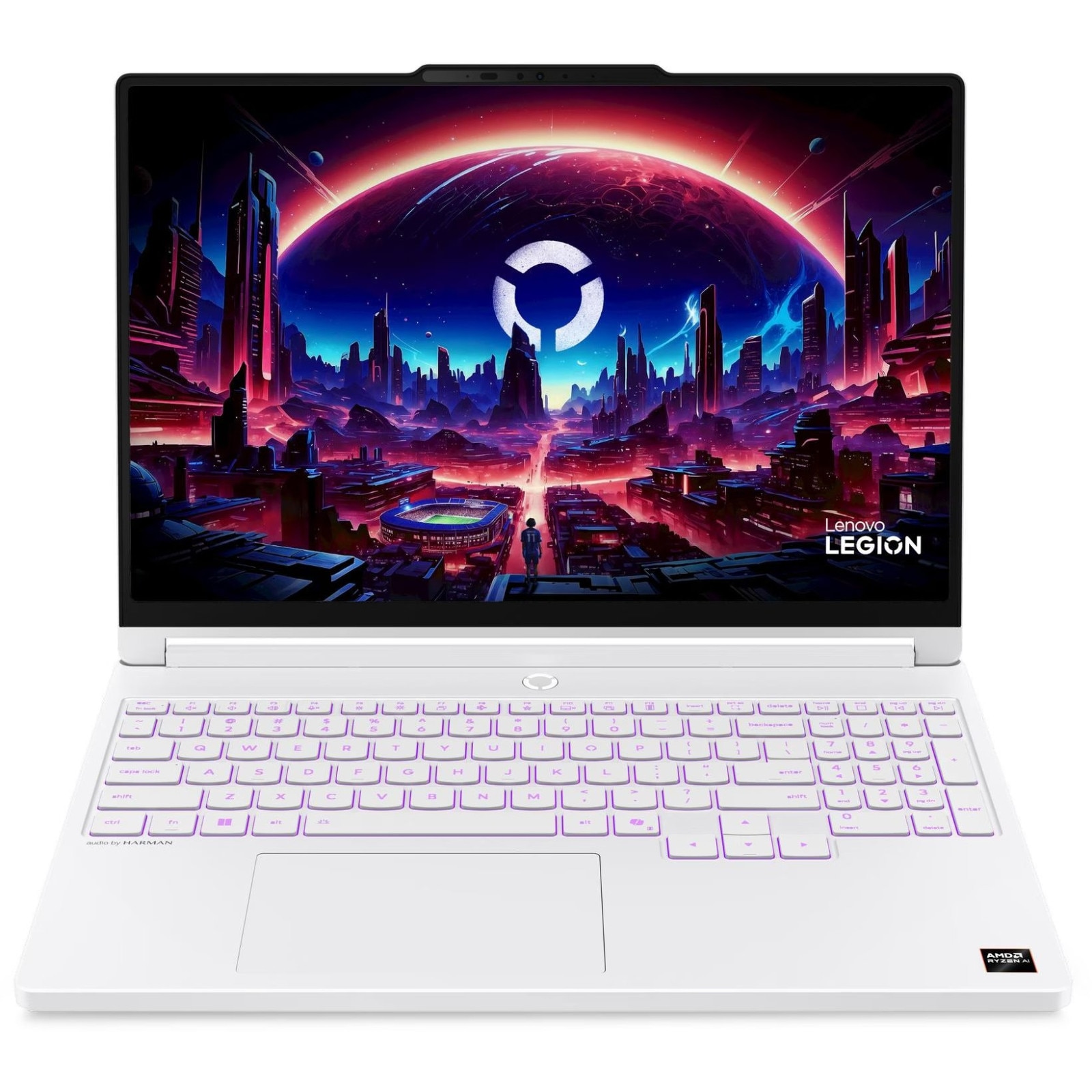Laptop Lenovo Legion 5, 15.3" WQXGA, AMD Ryzen™ AI 7 PRO 450 pana la 5.1 GHz, 16 GB RAM DDR5 5600, 512 GB SSD, NVIDIA® GeForce® RTX 5060 8 GB, Windows 11 Home, Glacier White 512 GB