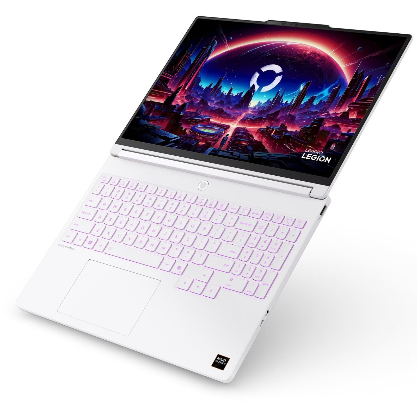 Laptop Lenovo Legion 5, 15.3" WQXGA, AMD Ryzen™ AI 7 PRO 450 pana la 5.1 GHz, 16 GB RAM DDR5 5600, 512 GB SSD, NVIDIA® GeForce® RTX 5060 8 GB, Windows 11 Home, Glacier White 512 GB
