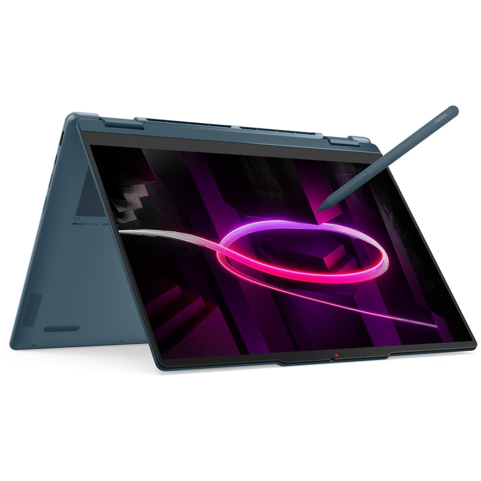 Laptop Lenovo Yoga 7 G11, 14" WUXGA Touchscreen, AMD Ryzen™ AI 5 435 pana la 4.5 GHz, 16 GB RAM LPDDR5x 8000, 512 GB SSD, AMD Radeon. Windows 11 Home, Tital Teal 512 GB