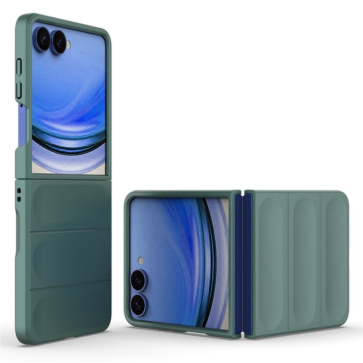 Husa pentru Samsung Galaxy Z Flip 8 DaDen® Magic Shield, Antisoc, Material flexibil, TPU, Verde