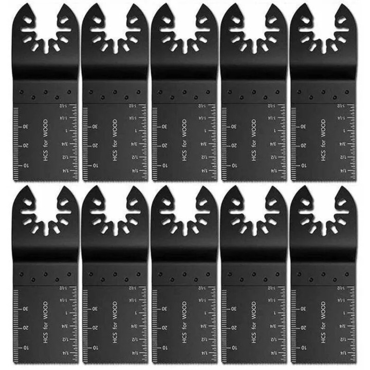 Set 10 lame fierastrau otel carbon 34x90mm negru