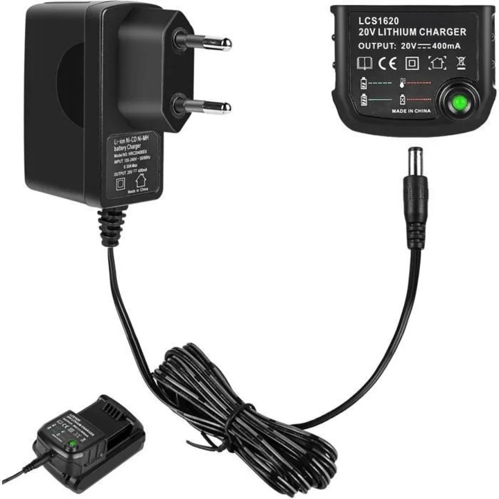 Incarcator Li-ion 18V 20V, compatibil Black&Decker, LED, 0.4A