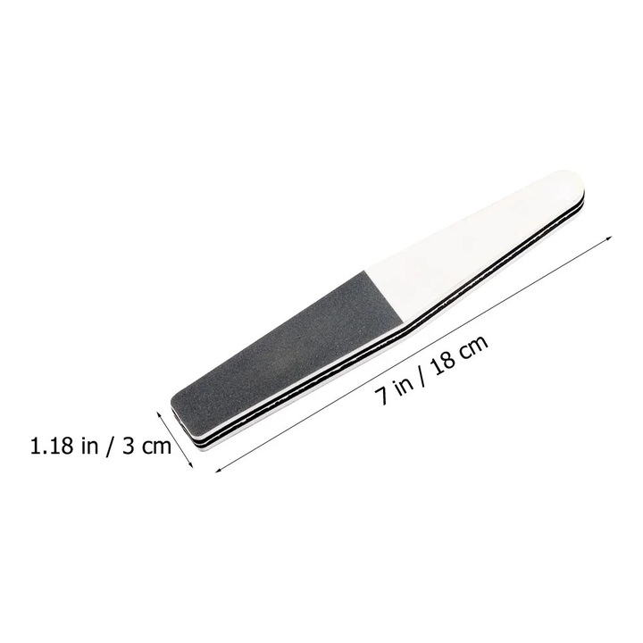 YANYXR BCS3109014 körömreszelő készlet, 6 db, háromoldalas, hab, fekete/fehér/szürke, 18 x 3 x 1 cm