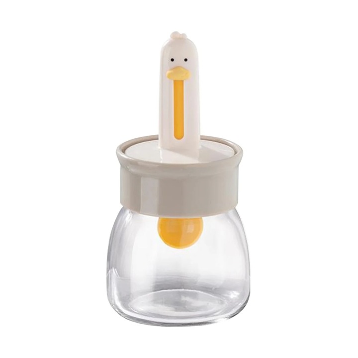 Set borcane sticla pentru condimente YANYXR cu lingurita, transparent, 9x9x19cm