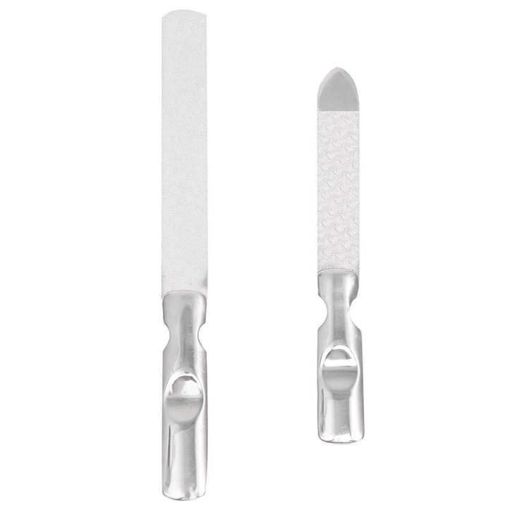 Pila unghii metalica albastra 15x2cm set salon manichiura