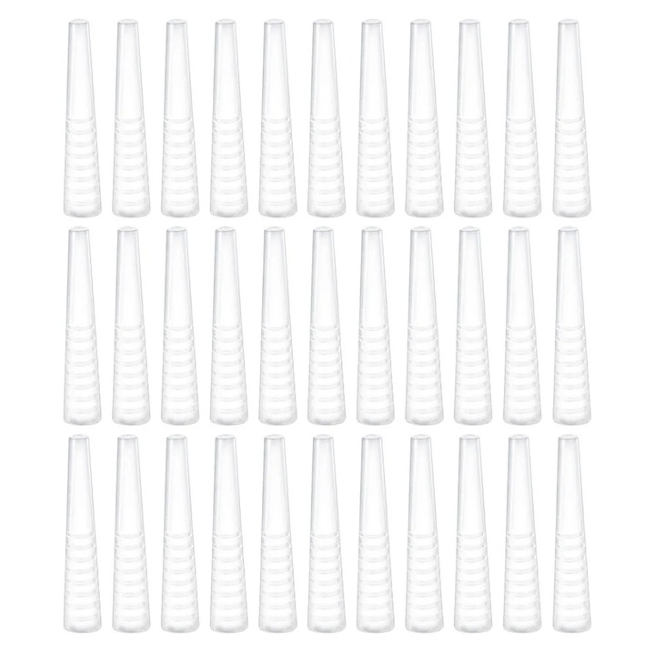 Capace pensete silicon alb set 50 buc 3.1x0.6x0.6cm