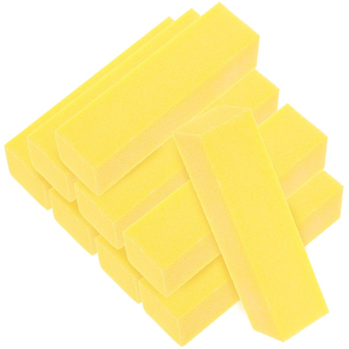 Set 10 pile unghii burete, albastru, 9.5x2.5x2.5cm