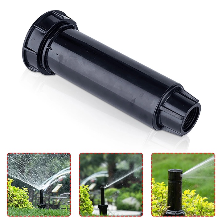 Aspersor telescopic ingropat YANYXR plastic negru 16x6x6cm