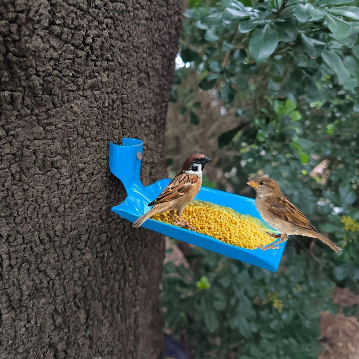 YANYXR fém kolibri etető, lapát alakú, kék, 12x7x3cm