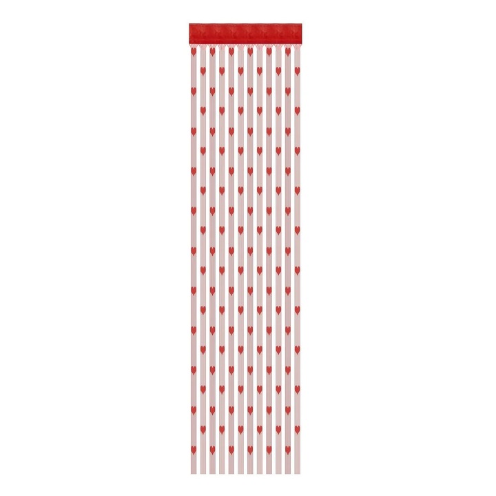 Перде на нишки YANYXR 50x200cm сърце червено прозрачно