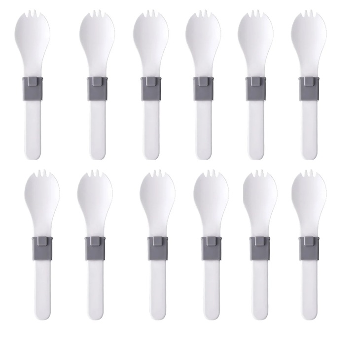 Set tacamuri pliabile inox 5 piese pentru camping multicolor 16x3.5cm