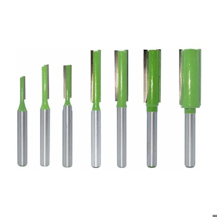 Set 6 freze lemn, tija 6mm, diferite dimensiuni, PZCC
